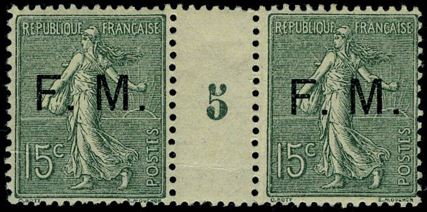 Lot 1224 - France timbres de franchise -  Francois Feldman F.C.N.P François FELDMAN sale #128