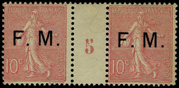 Lot 1225 - France timbres de franchise -  Francois Feldman F.C.N.P François FELDMAN sale #128