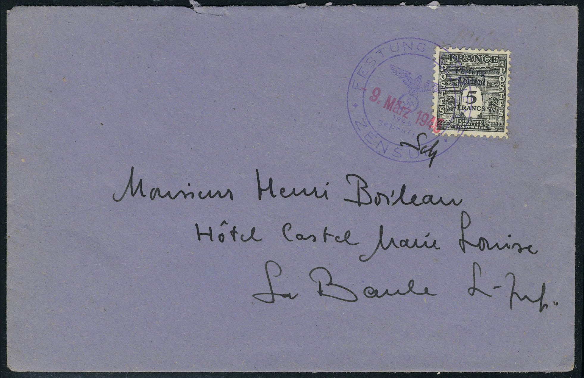 Lot 1249 - France timbres de guerre -  Francois Feldman F.C.N.P François FELDMAN sale #128
