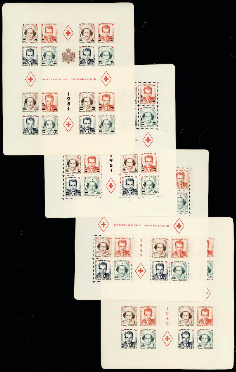 Lot 1558 - MONACO, FRENCH COLONIES A-Z INCLUDING RARITIES MONACO, BLOCS & FEUILLETS - Francois Feldman F.C.N.P François FELDMAN sale #128 Lot 1558 - MONACO, FRENCH COLONIES A-Z INCLUDING RARITIES MONACO, BLOCS & FEUILLETS - Francois Feldman F.C.N.P François FELDMAN sale #128