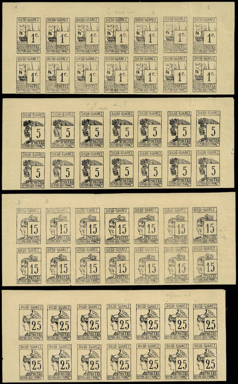 Lot 1918 - MONACO, FRENCH COLONIES A-Z INCLUDING RARITIES diego suarez -  Francois Feldman F.C.N.P François FELDMAN sale #128