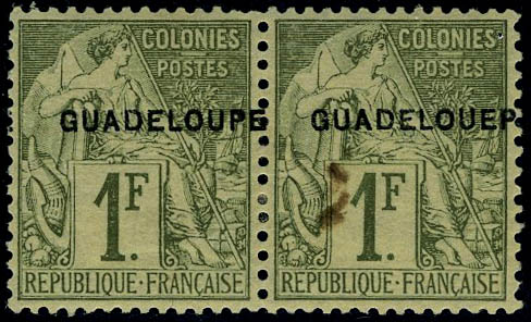 Lot 1987 - MONACO, FRENCH COLONIES A-Z INCLUDING RARITIES guadeloupe - Francois Feldman F.C.N.P François FELDMAN sale #128 Lot 1987 - MONACO, FRENCH COLONIES A-Z INCLUDING RARITIES guadeloupe - Francois Feldman F.C.N.P François FELDMAN sale #128