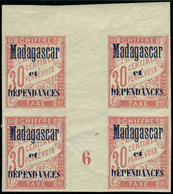 Lot 2126 - MONACO, FRENCH COLONIES A-Z INCLUDING RARITIES MADAGASCAR, TIMBRES-TAXE -  Francois Feldman F.C.N.P François FELDMAN sale #128