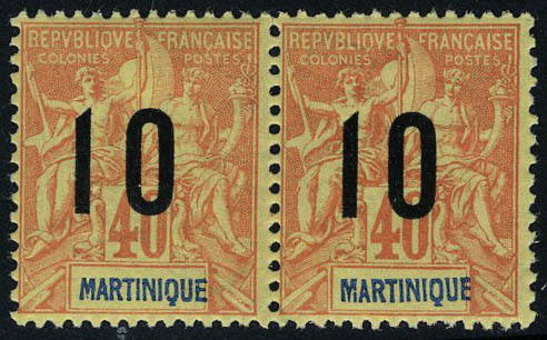Lot 2199 - MONACO, FRENCH COLONIES A-Z INCLUDING RARITIES martinique -  Francois Feldman F.C.N.P François FELDMAN sale #128