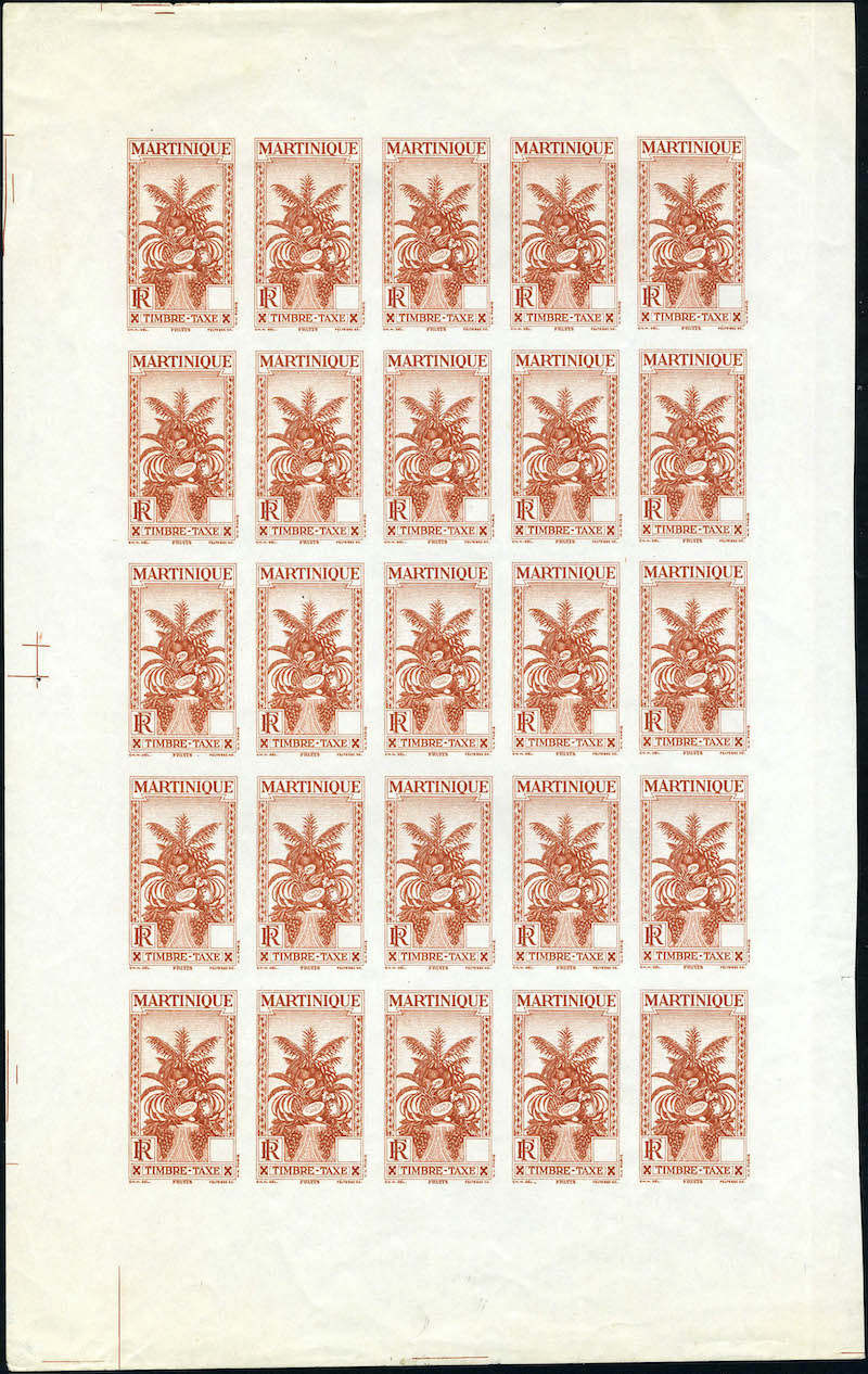 Lot 2209 - MONACO, FRENCH COLONIES A-Z INCLUDING RARITIES MARTINIQUE, TIMBRES-TAXE -  Francois Feldman F.C.N.P François FELDMAN sale #128