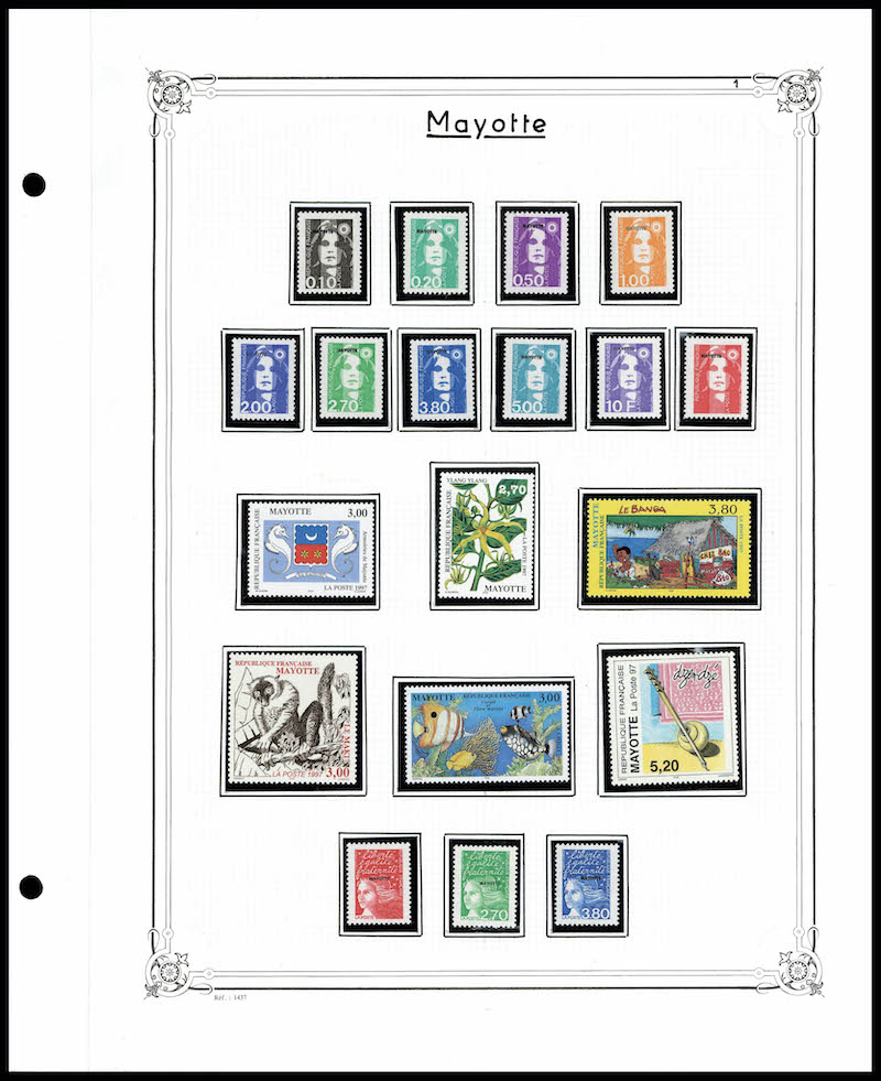 Lot 2218 - MONACO, FRENCH COLONIES A-Z INCLUDING RARITIES MAYOTTE, LOTS & COLLECTIONS -  Francois Feldman F.C.N.P François FELDMAN sale #128