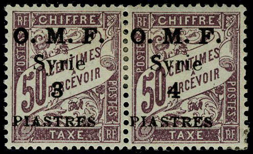 Lot 2523 - MONACO, FRENCH COLONIES A-Z INCLUDING RARITIES SYRIE, TIMBRES-TAXE -  Francois Feldman F.C.N.P François FELDMAN sale #128