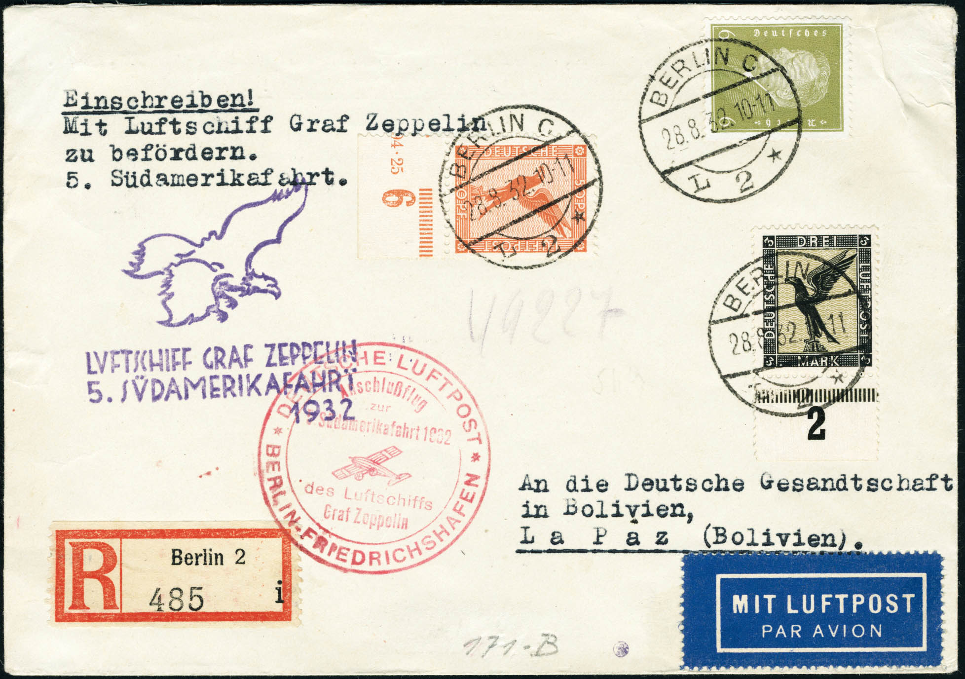 Lot 2689 - western europe ALLEMAGNE, POSTE AERIENNE - Francois Feldman F.C.N.P François FELDMAN sale #128 Lot 2689 - western europe ALLEMAGNE, POSTE AERIENNE - Francois Feldman F.C.N.P François FELDMAN sale #128