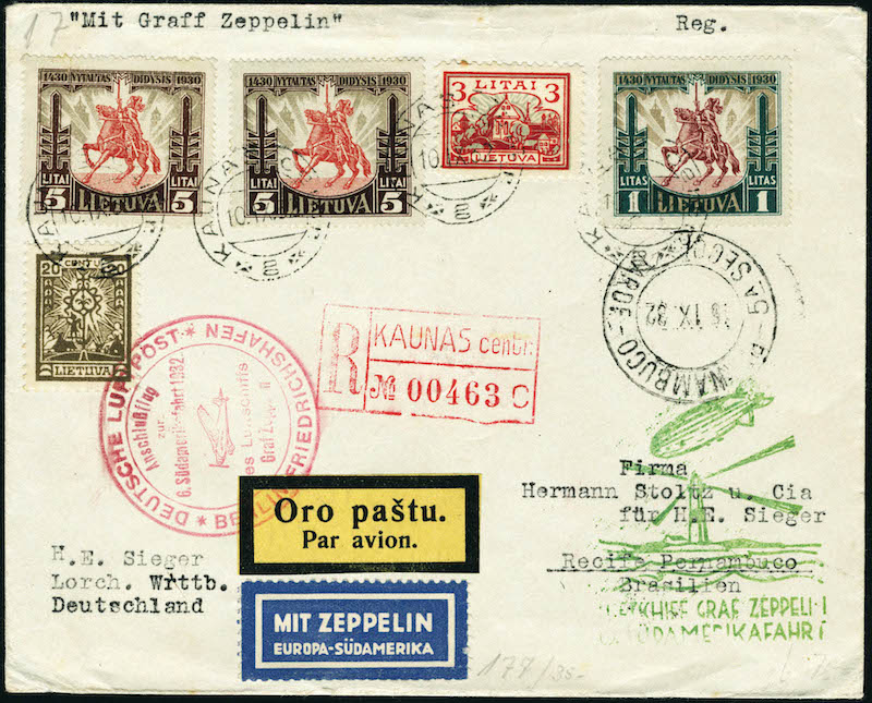 Lot 2992 - western europe LITUANIE, POSTE AERIENNE - Francois Feldman F.C.N.P François FELDMAN sale #128 Lot 2992 - western europe LITUANIE, POSTE AERIENNE - Francois Feldman F.C.N.P François FELDMAN sale #128