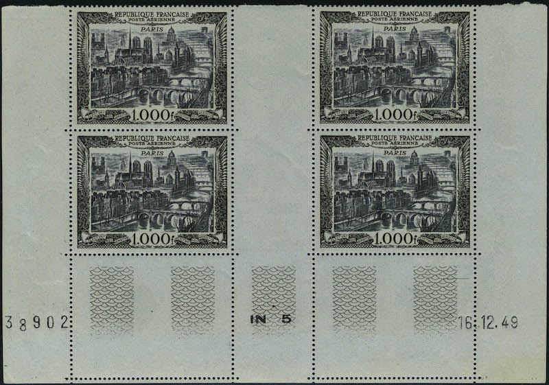 Lot 909 - France poste aerienne - Francois Feldman F.C.N.P François FELDMAN sale #128 Lot 909 - France poste aerienne - Francois Feldman F.C.N.P François FELDMAN sale #128