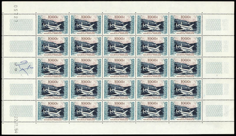 Lot 916 - France poste aerienne - Francois Feldman F.C.N.P François FELDMAN sale #128 Lot 916 - France poste aerienne - Francois Feldman F.C.N.P François FELDMAN sale #128